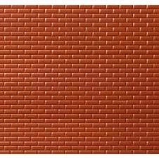 Ziegelmauer Tonriemchen 1:50, 30 x 18 cm, rot